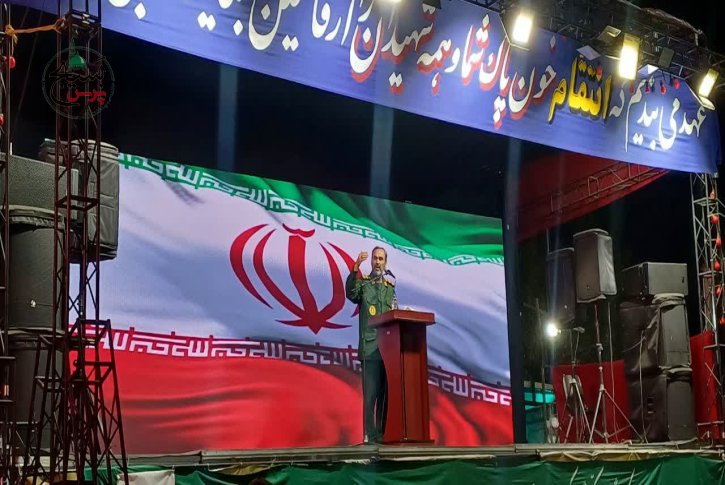 حضور فرمانده ناحیه مقاومت قدس تجمعات مردم انقلابی